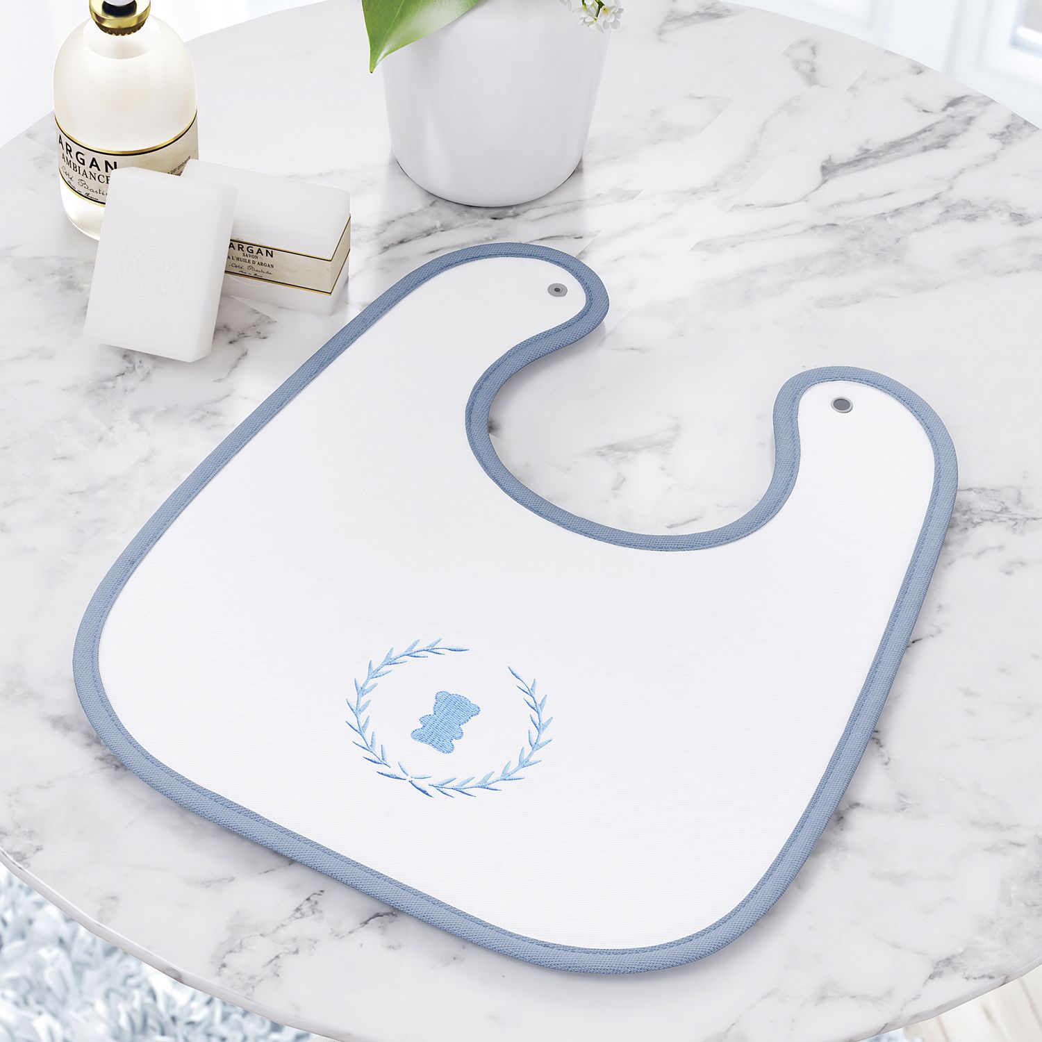 Babador Urso Luxo Azul