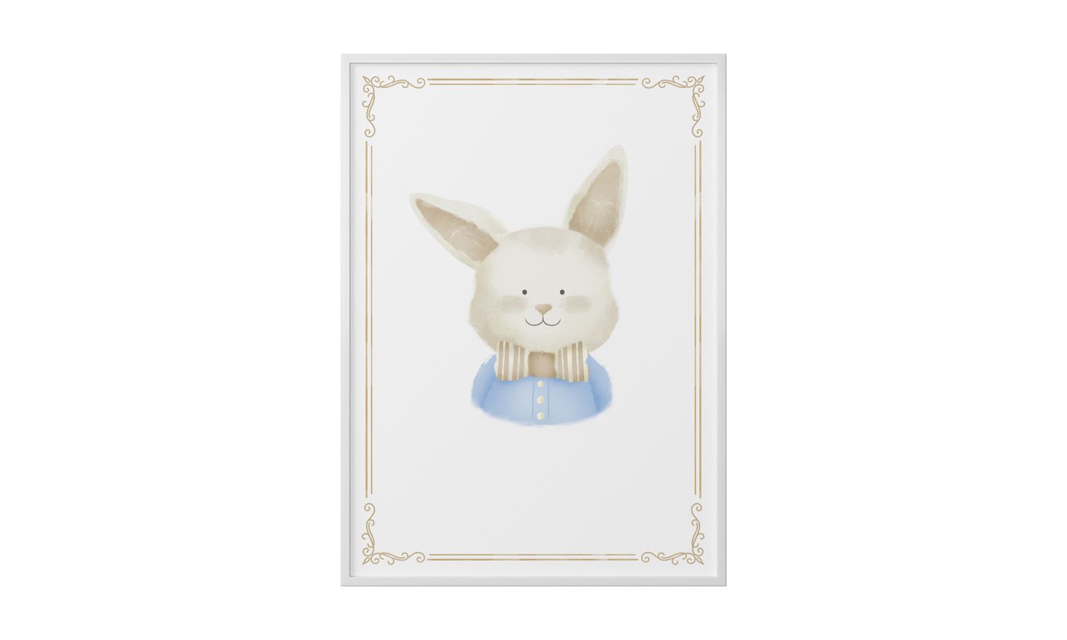 Quadro Coelho Luxo Azul 40cm 