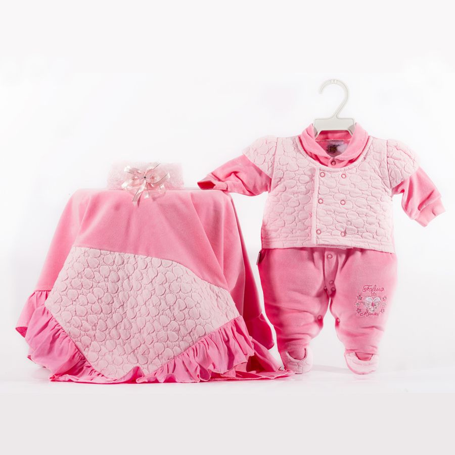 Saída Maternidade Plush Fofura da Mamãe Rosa