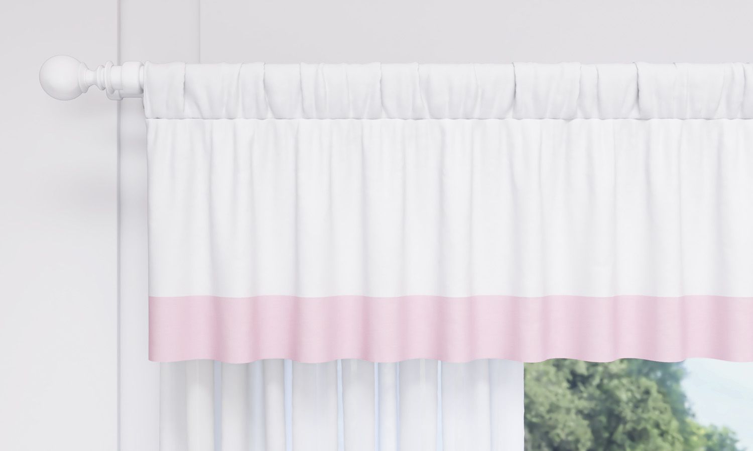 Cortina Luxo Branca/Azul 1,50m