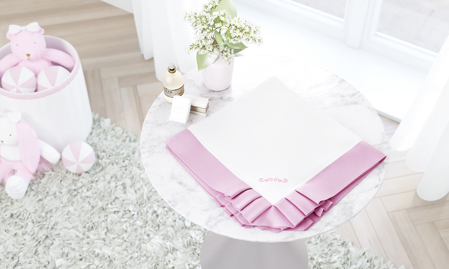 Manta Listrada Urso Luxo Azul 75cm