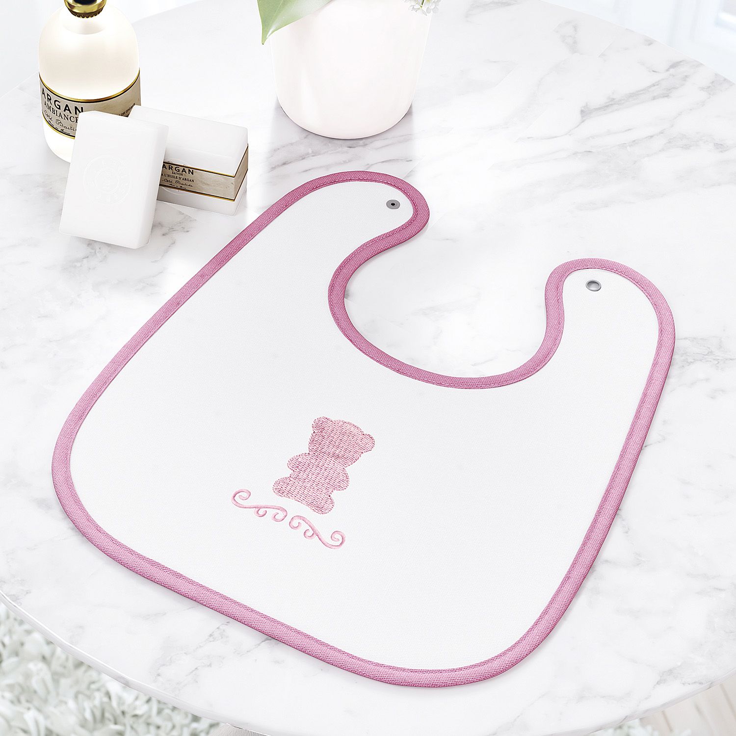 Babador Ursa Luxo Rosa