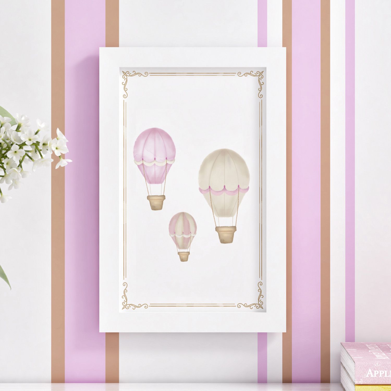 Quadro Balões Azul 25cm 