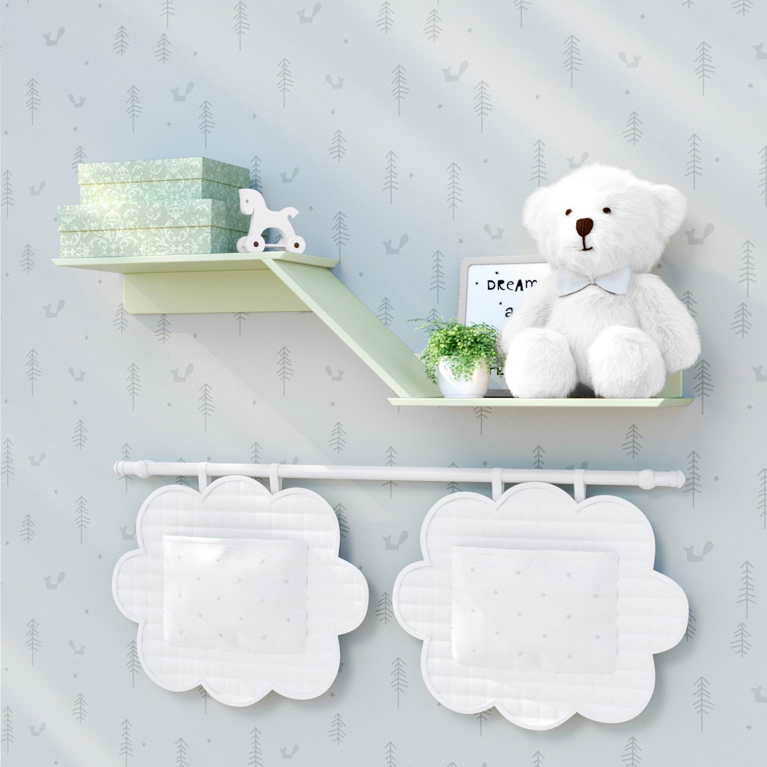 Prateleira Zig Azul Marinho