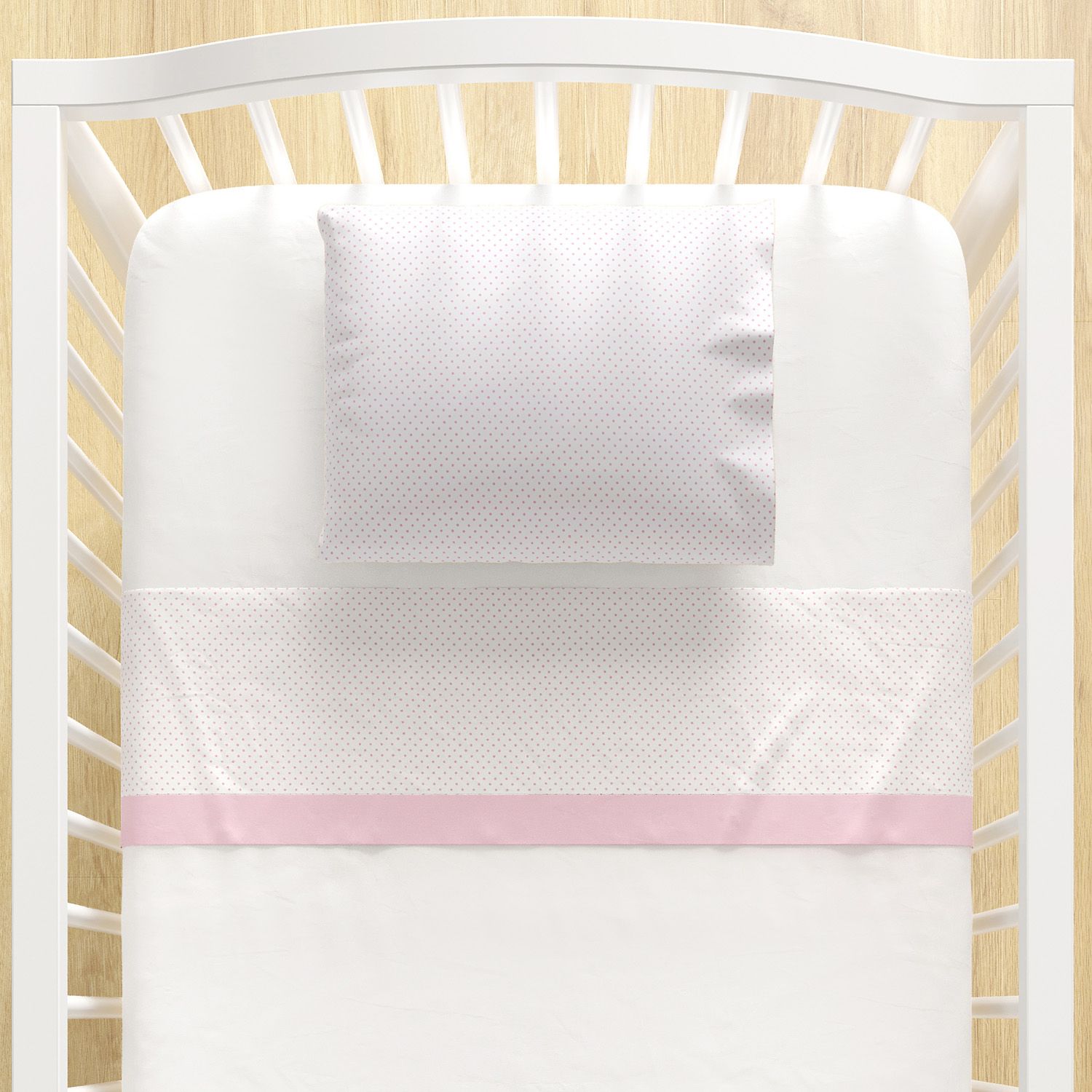 Jogo de Lençol Berço Poá Luxo Rosa 3 peças