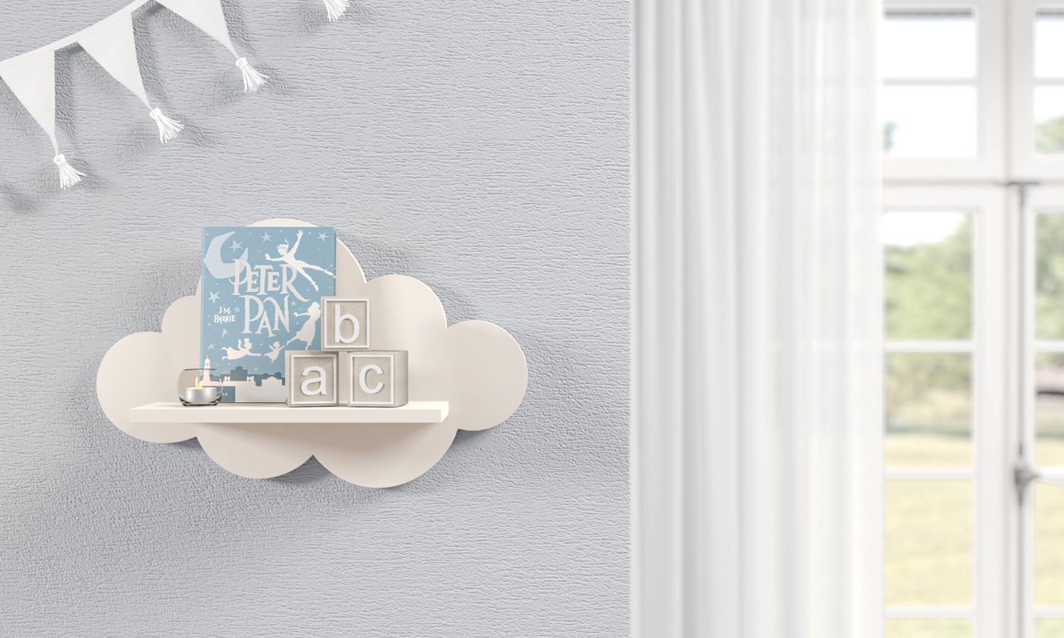 Prateleira Nuvem Rosa P