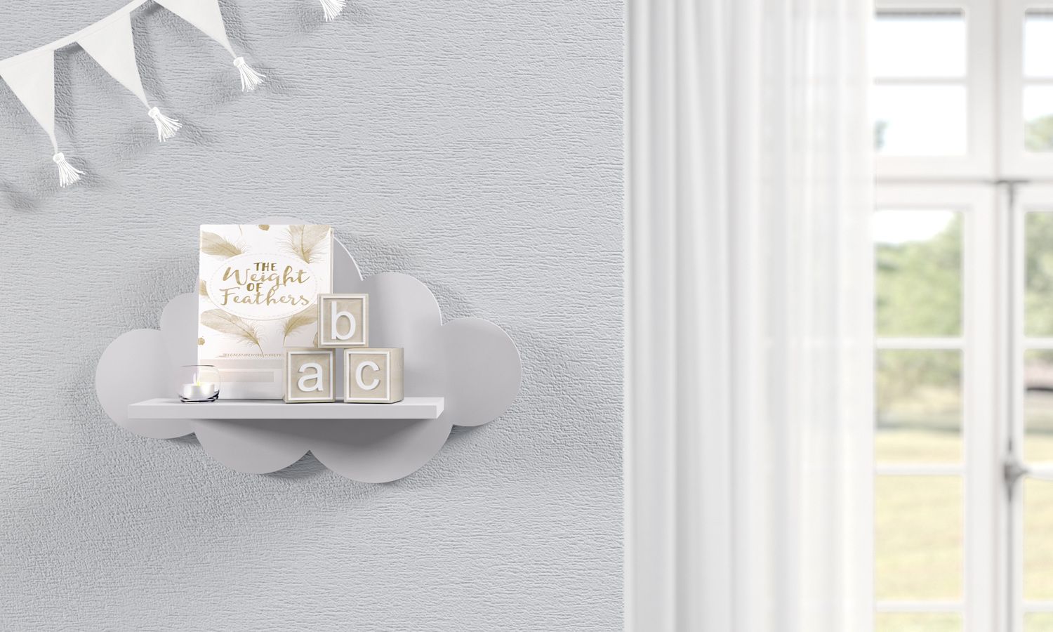 Prateleira Nuvem Rosa P