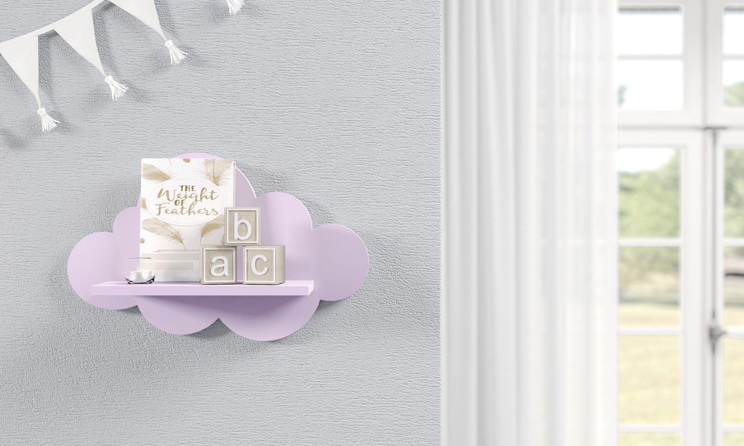 Prateleira Nuvem Rosa P