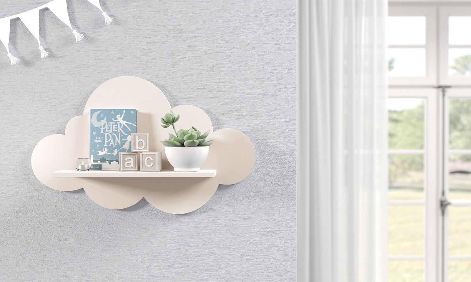 Prateleira Nuvem Rosa M