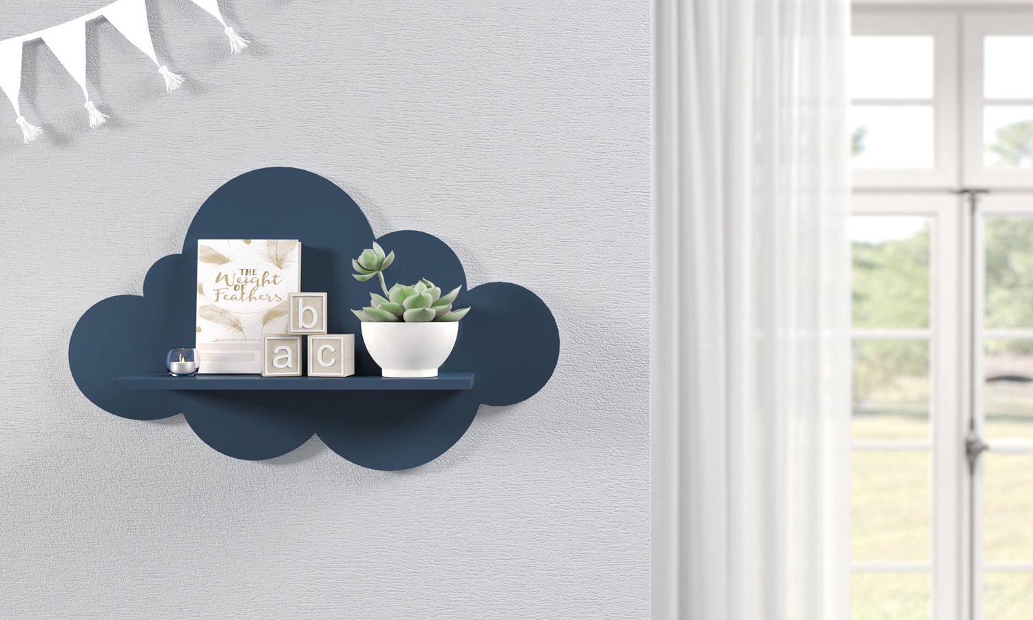 Prateleira Nuvem Rosa M