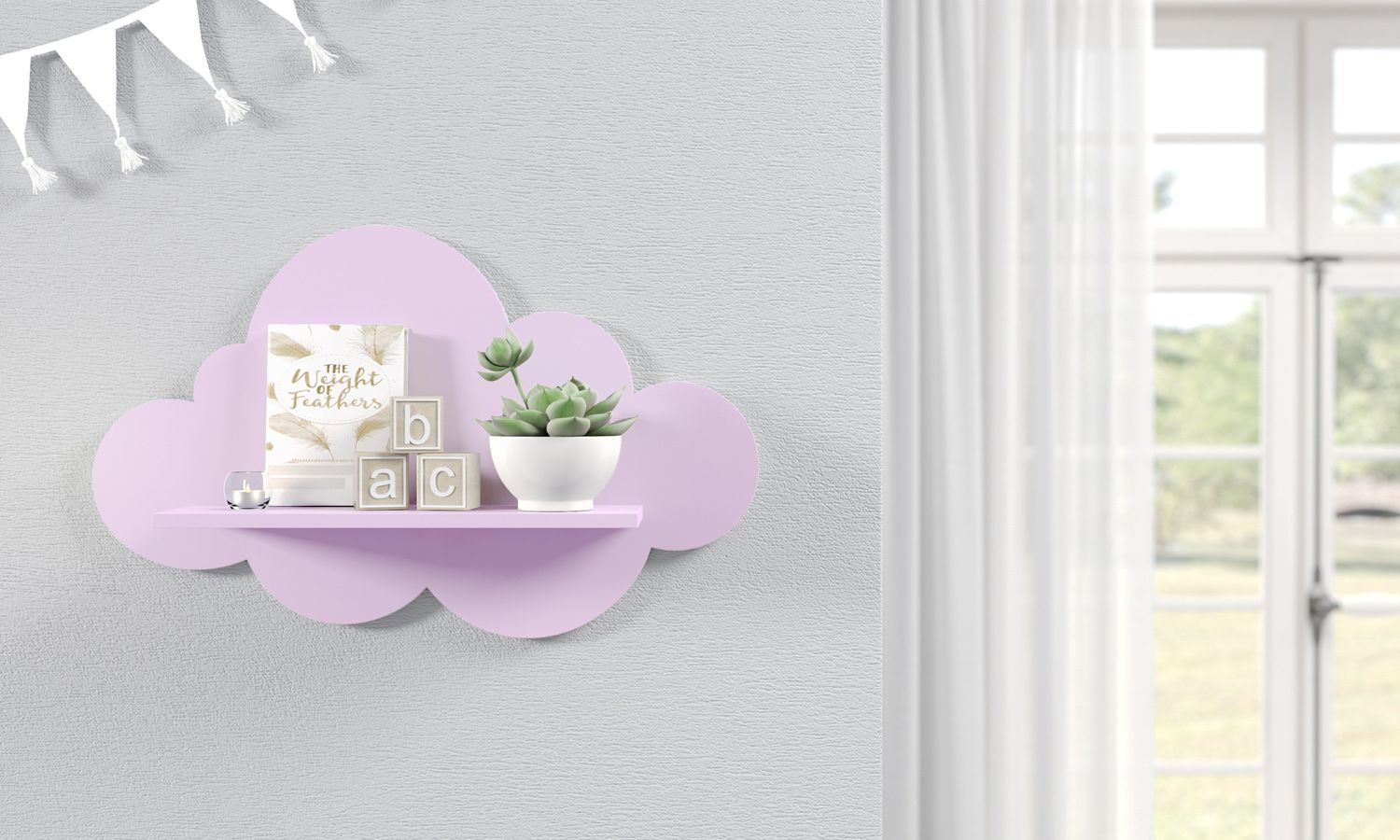 Prateleira Nuvem Rosa M
