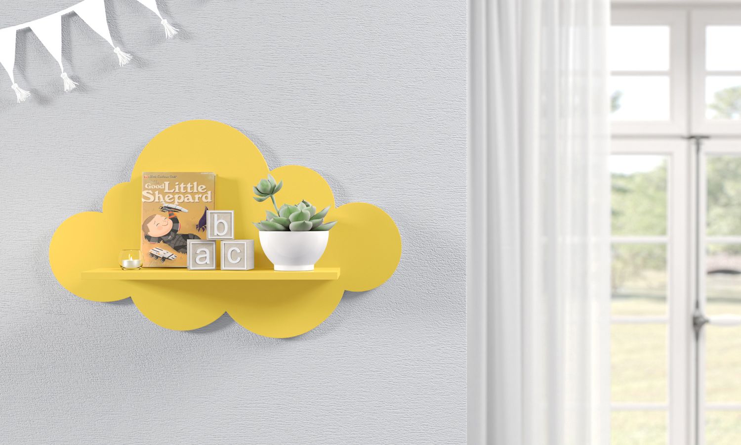 Prateleira Nuvem Rosa M