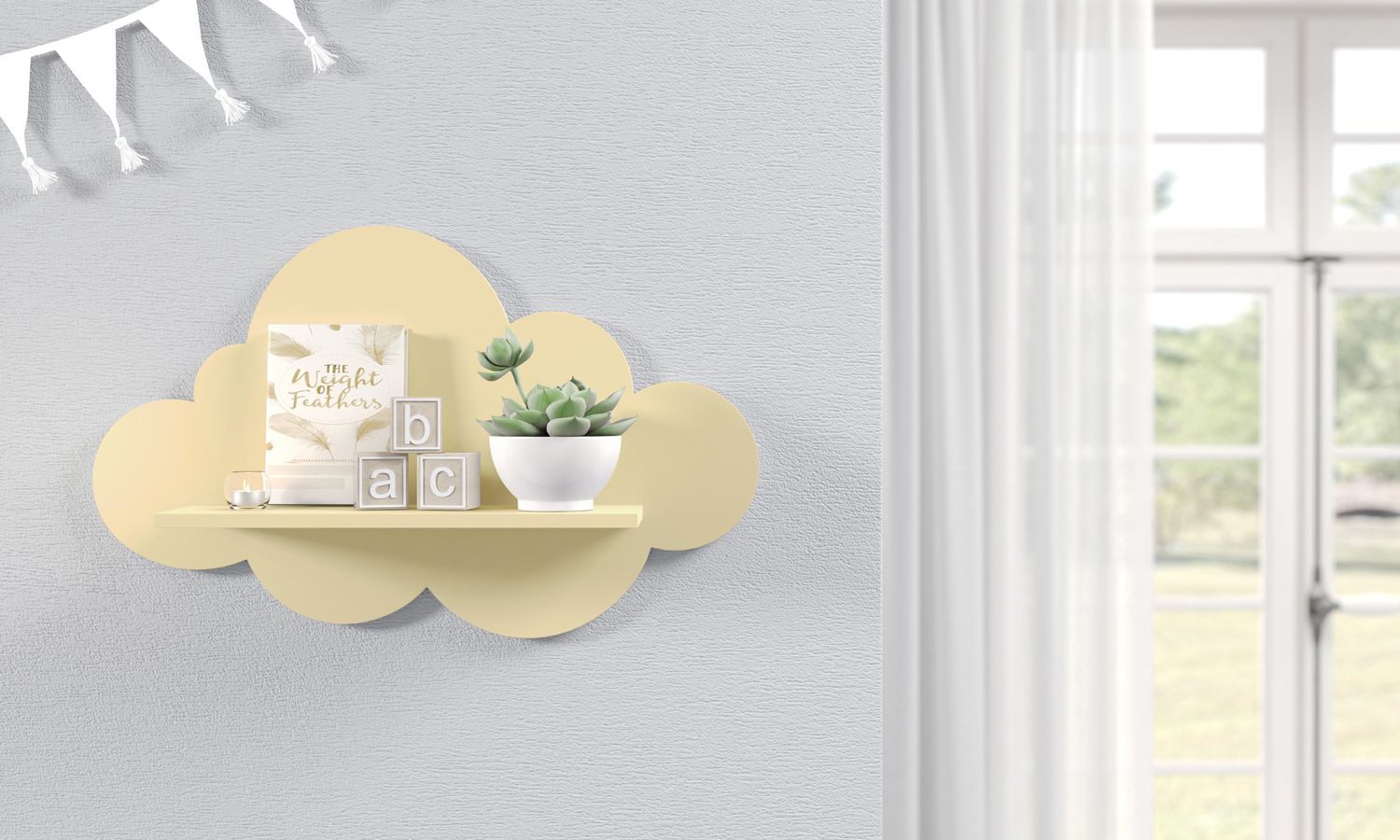 Prateleira Nuvem Rosa M