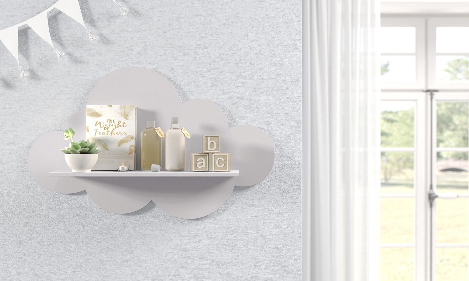 Prateleira Nuvem Rosa G