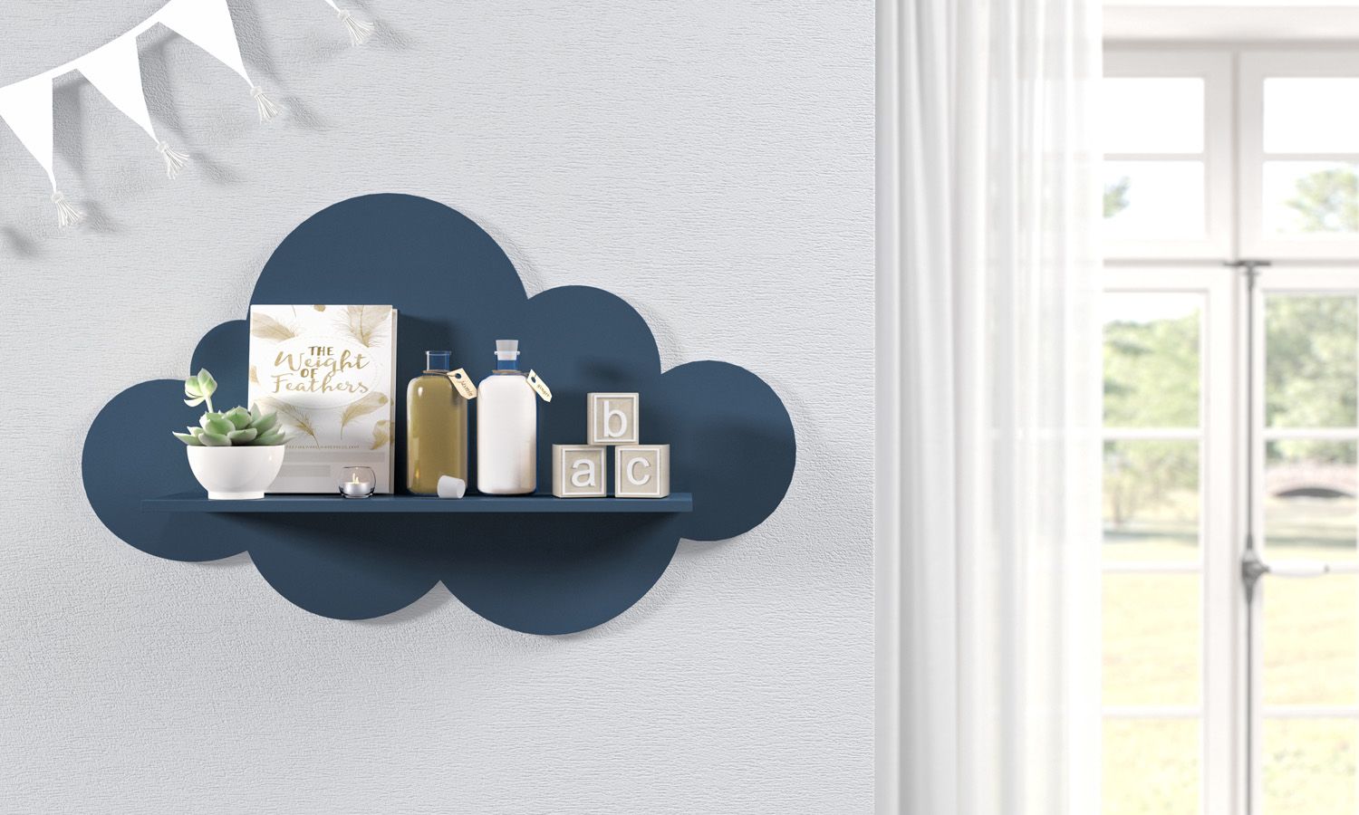 Prateleira Nuvem Rosa G