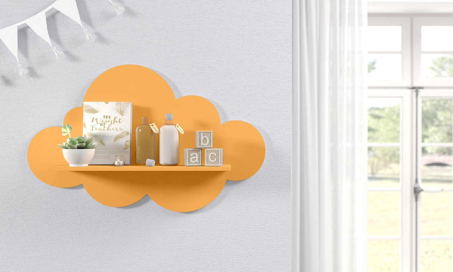 Prateleira Nuvem Rosa G