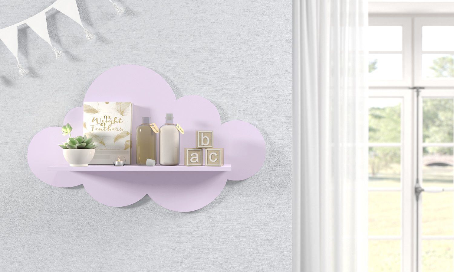 Prateleira Nuvem Rosa G