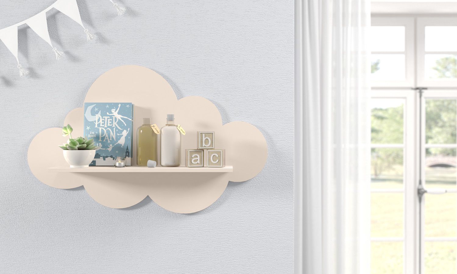 Prateleira Nuvem Rosa G