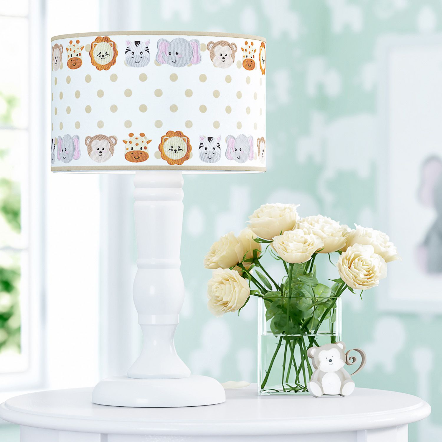 Abajur Madeira Amiguinhos Safári