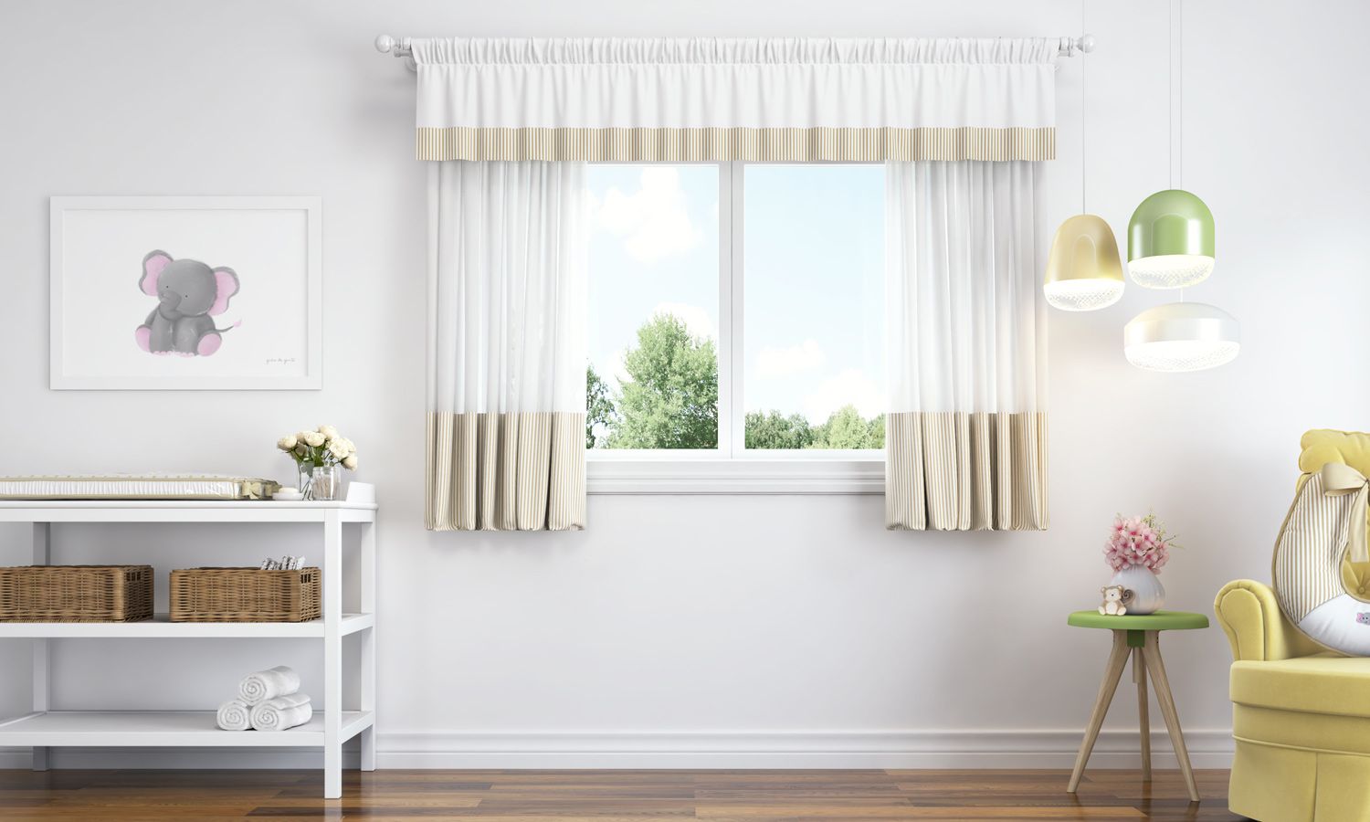 Cortina Amiguinhos Safári 1,50m