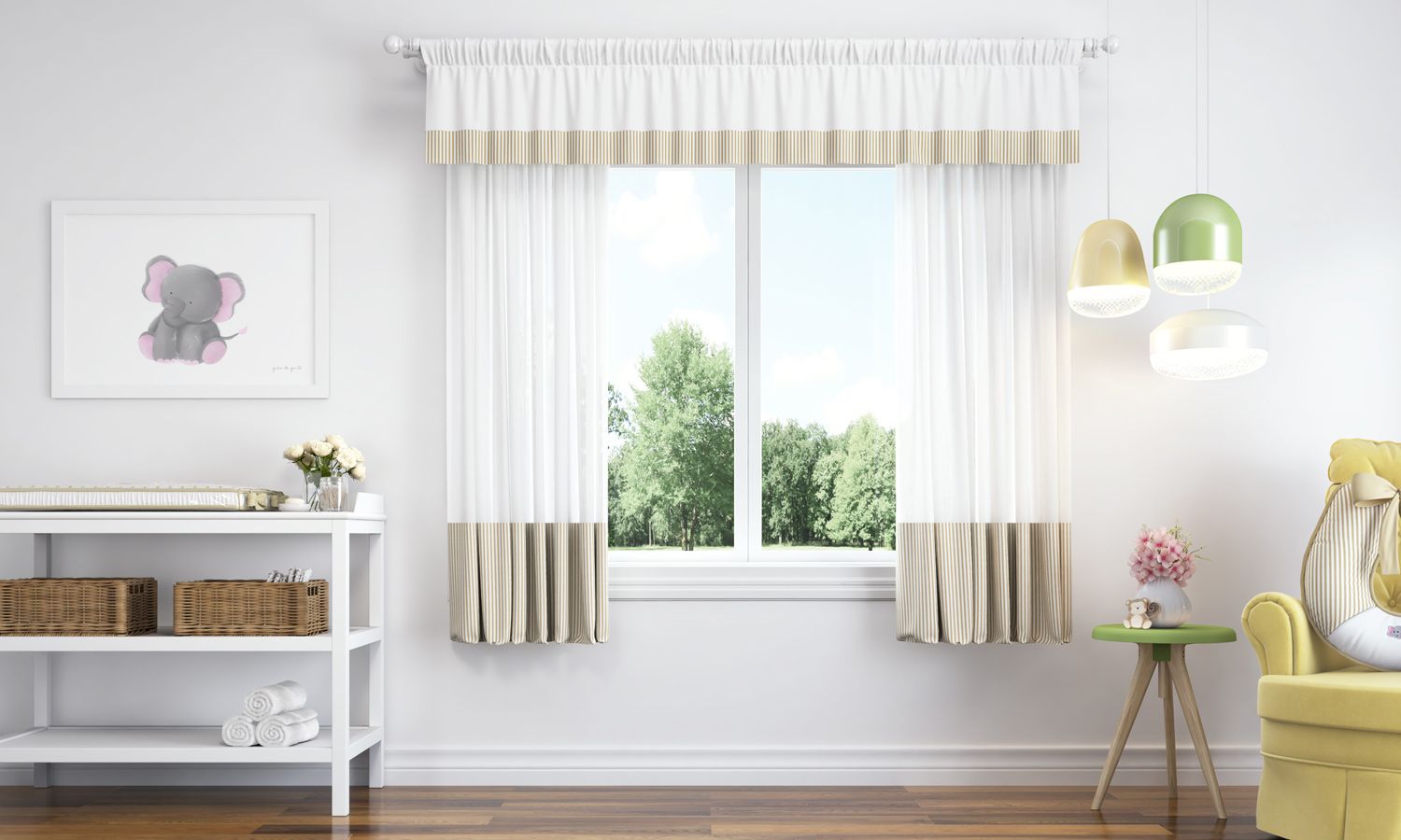 Cortina Amiguinhos Safári 1,50m