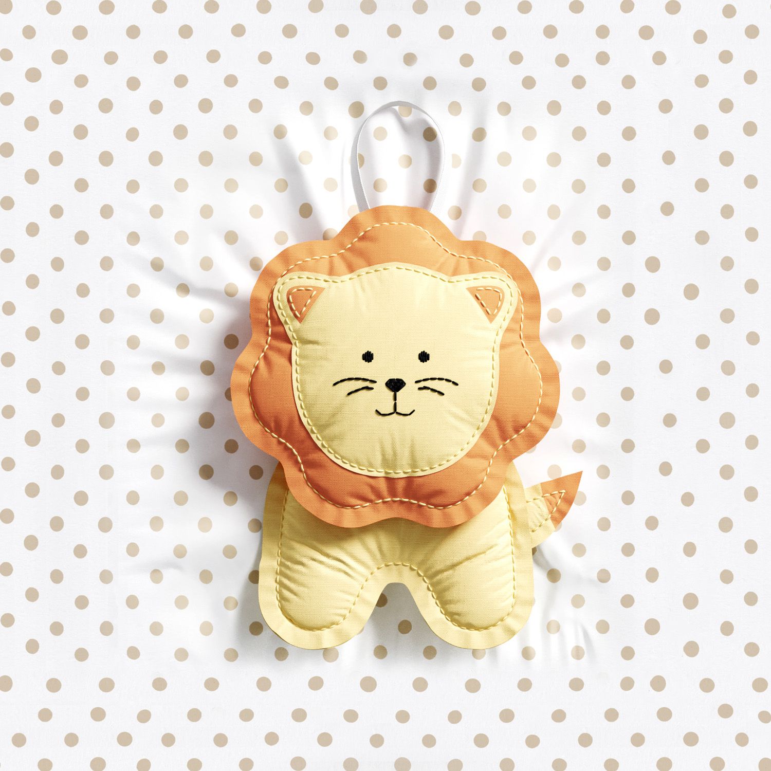 Enfeite para Puxador Leoa Amiguinhas Safári Rosa