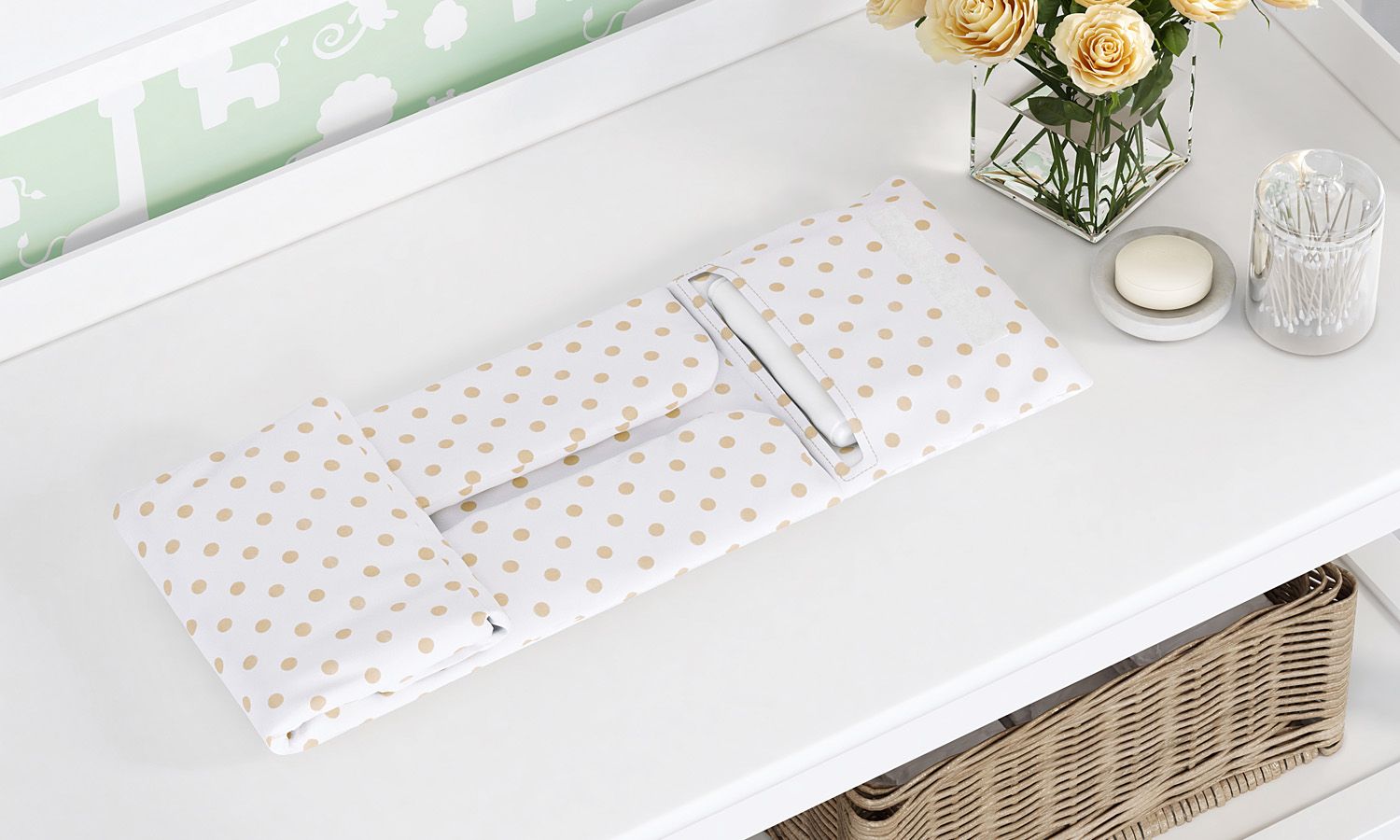 Trocador de Fraldas Portátil com Bolsos Amiguinhos Safári 85x40cm