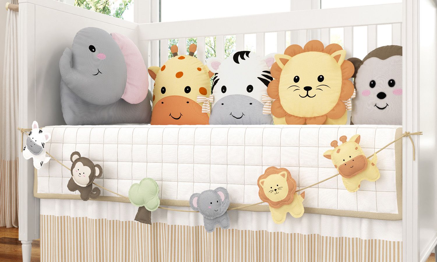 Varal de Berço Bichinhos Amiguinhos Safári 1,30m