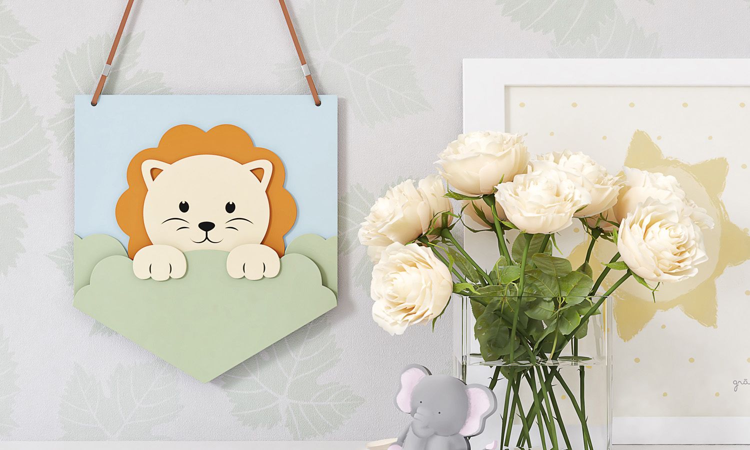 Flâmula MDF Amiguinho Leão