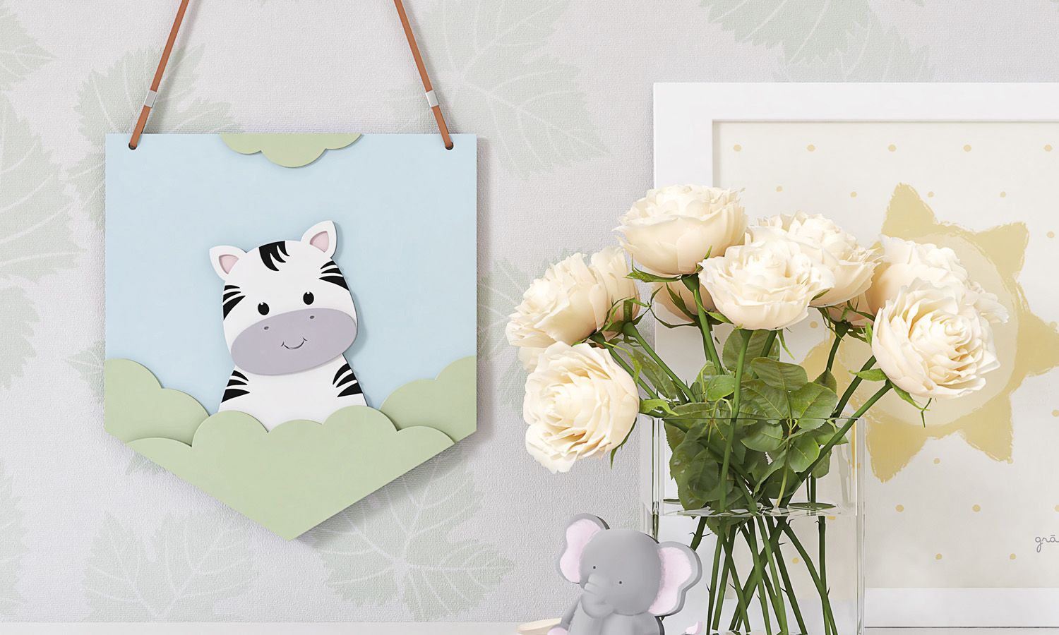 Flâmula MDF Amiguinha Zebra