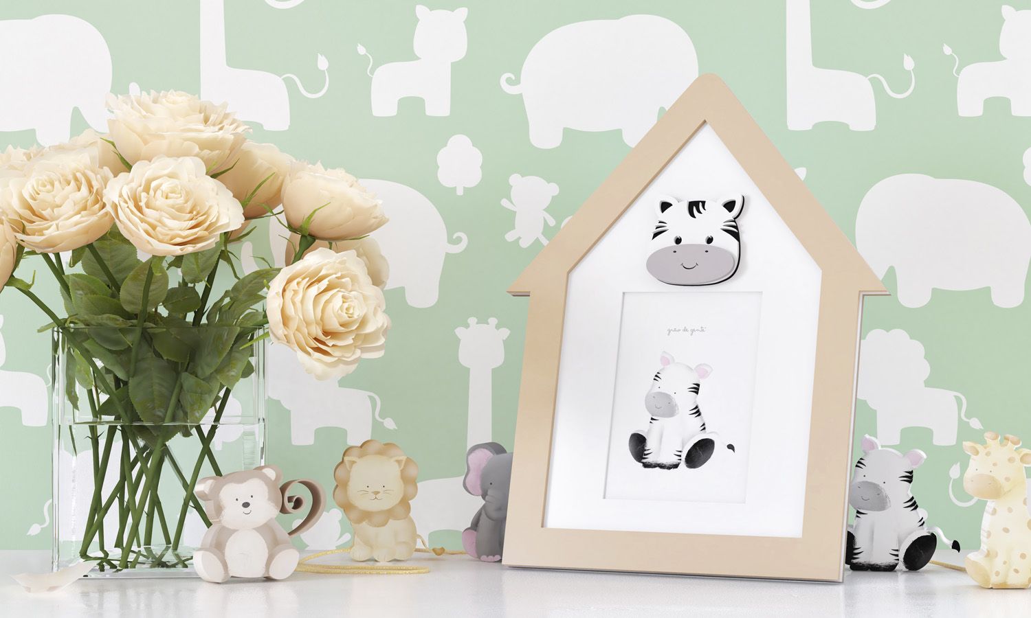 Porta Retrato MDF Amiguinha Zebra 10cm x 15cm