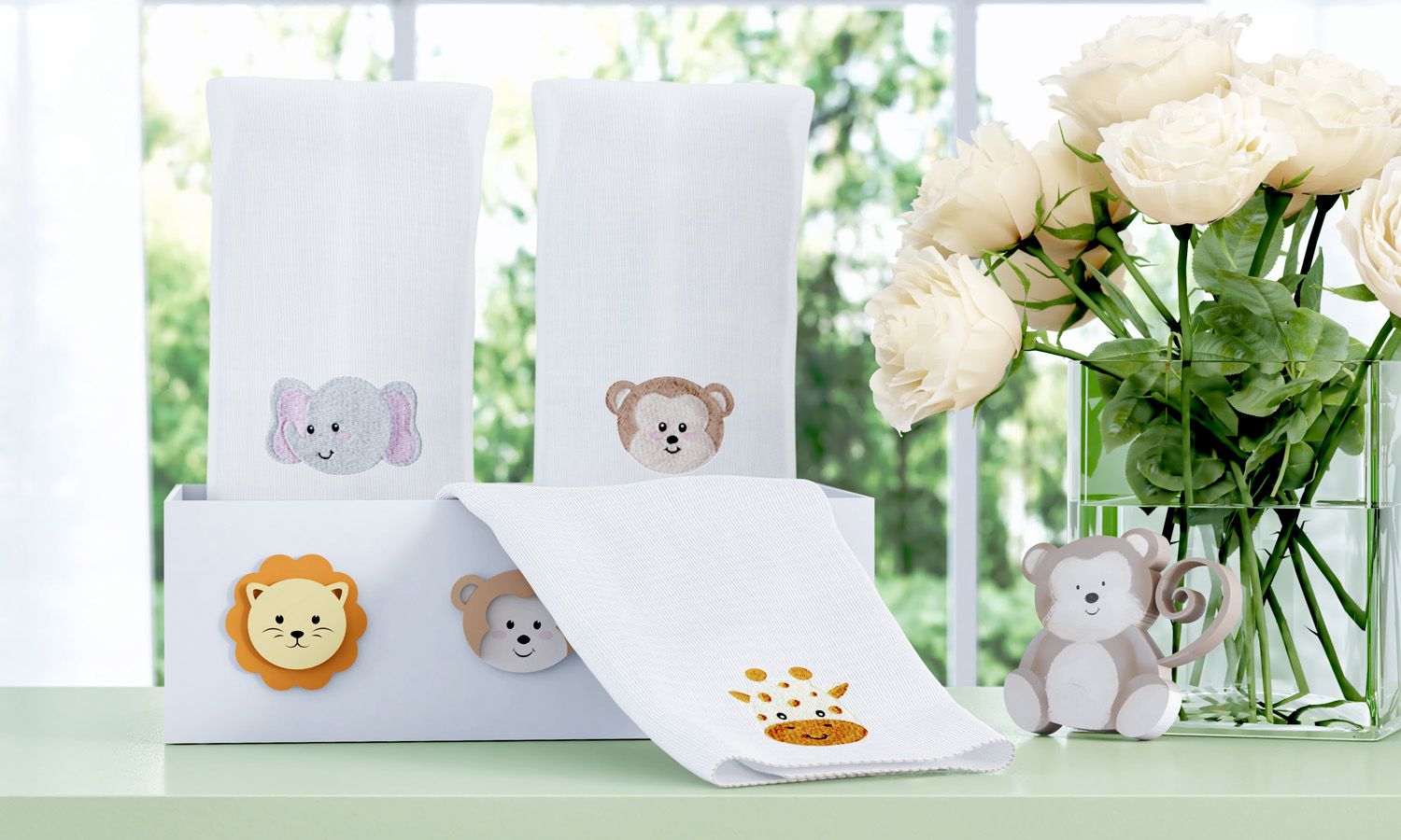 Jogo de Fraldas de Boca Amiguinhos Safári