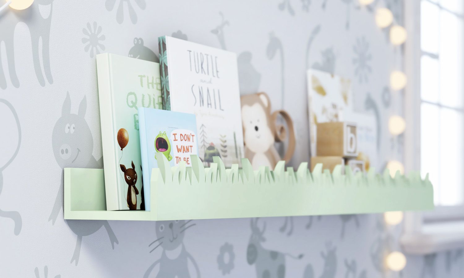 Prateleira para Livros Safári Verde 92cm x 20cm