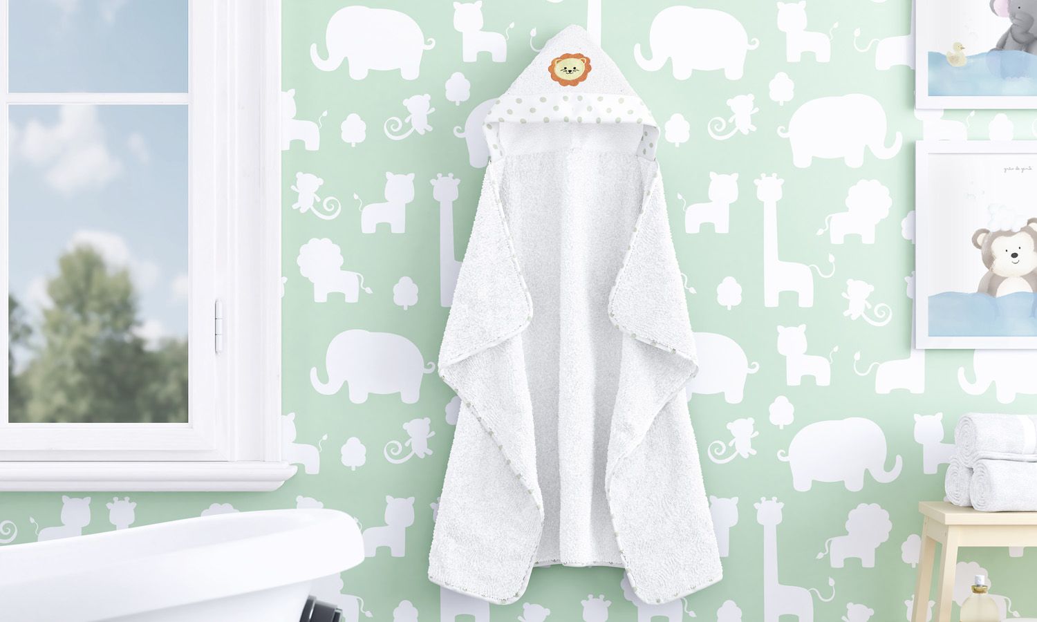 Toalha com Capuz Amiguinho Leão