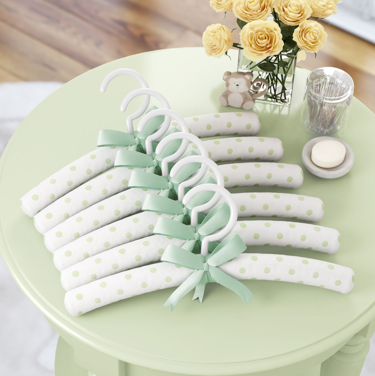 Kit Cabides Verde Poá