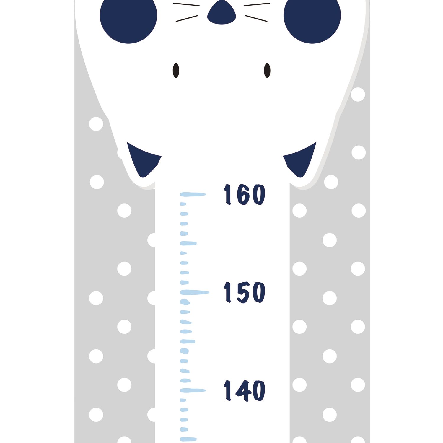 Adesivo de Parede Régua Amiguinhas Gatinha e Cachorrinha Rosa 1,60m