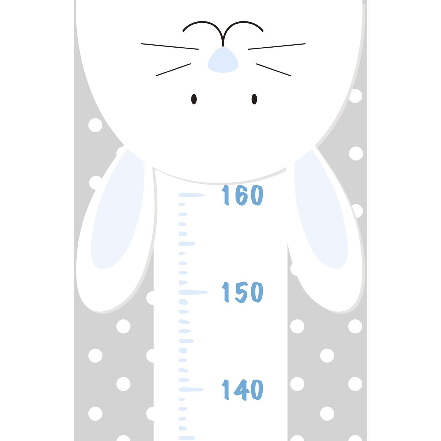 Adesivo de Parede Régua Amiguinhas Coelhinha e Ovelhinha Rosa 1,60m