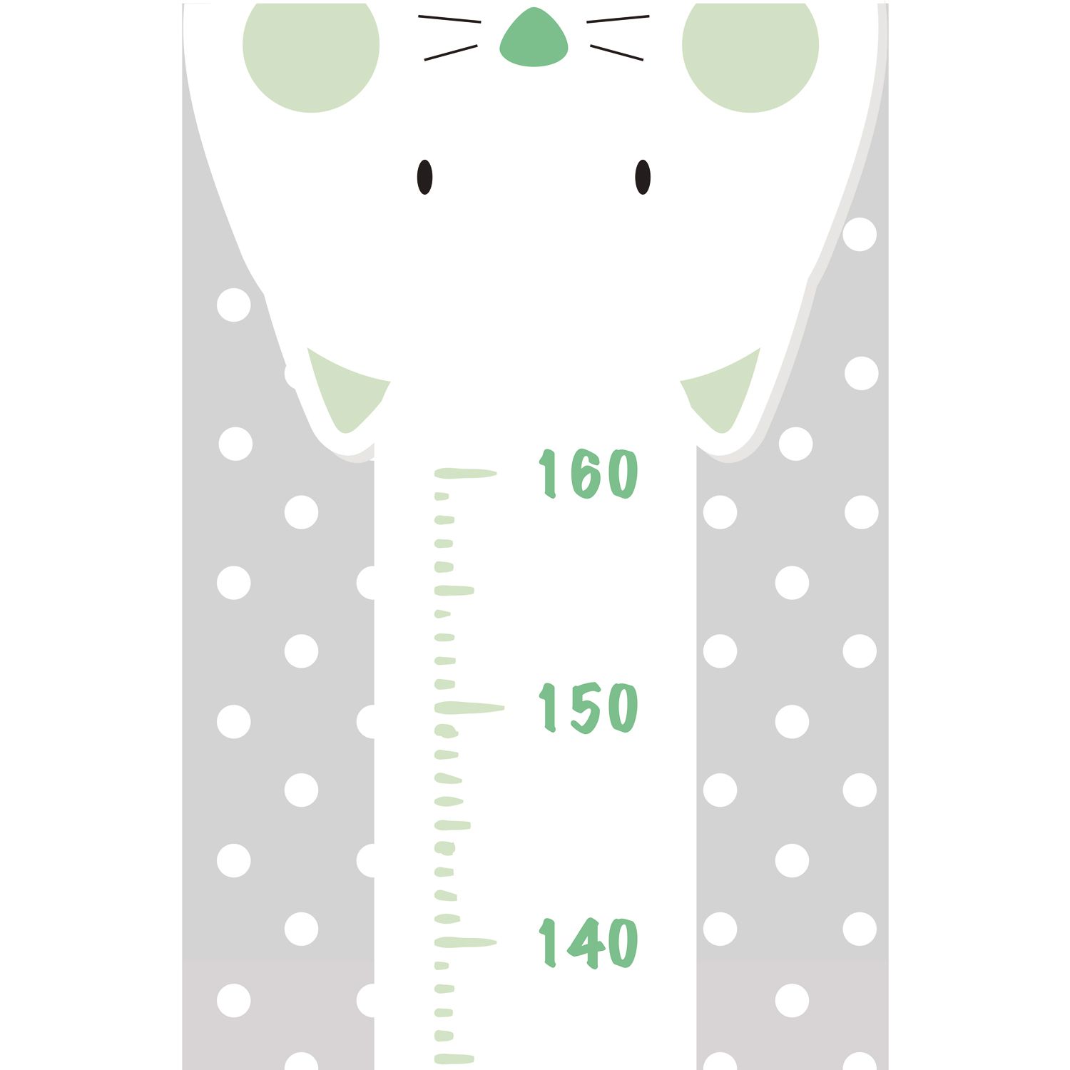 Adesivo de Parede Régua Amiguinhas Gatinha e Cachorrinha Rosa 1,60m