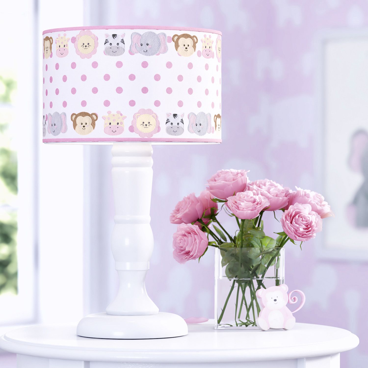 Abajur Madeira Amiguinhos Safári