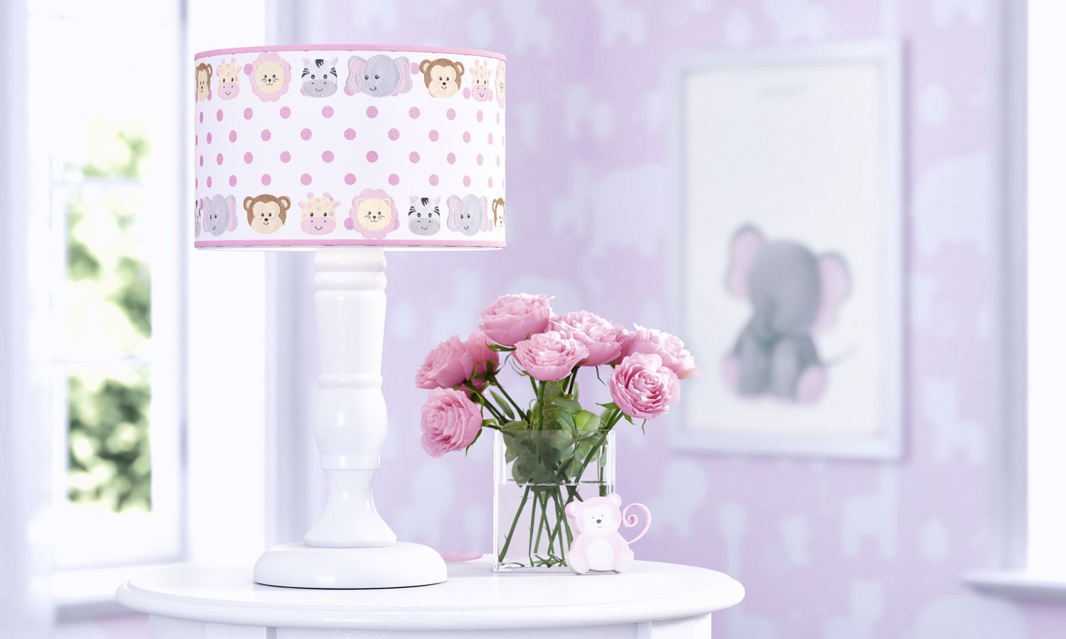 Abajur Madeira Amiguinhos Safári