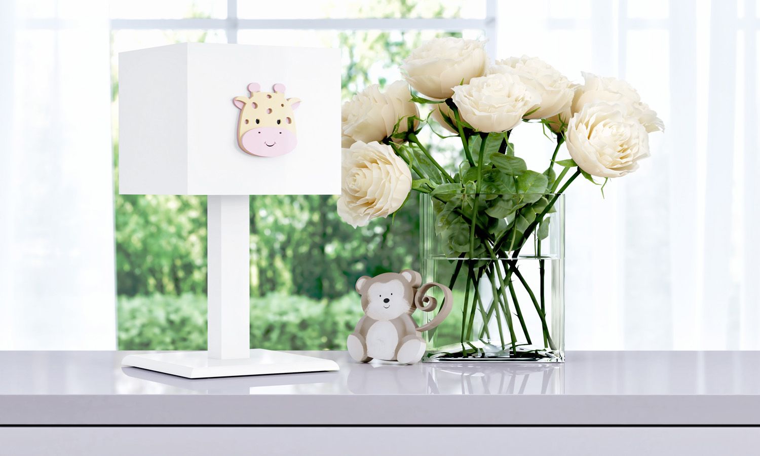 Abajur MDF Girafa Amiguinhos Safári