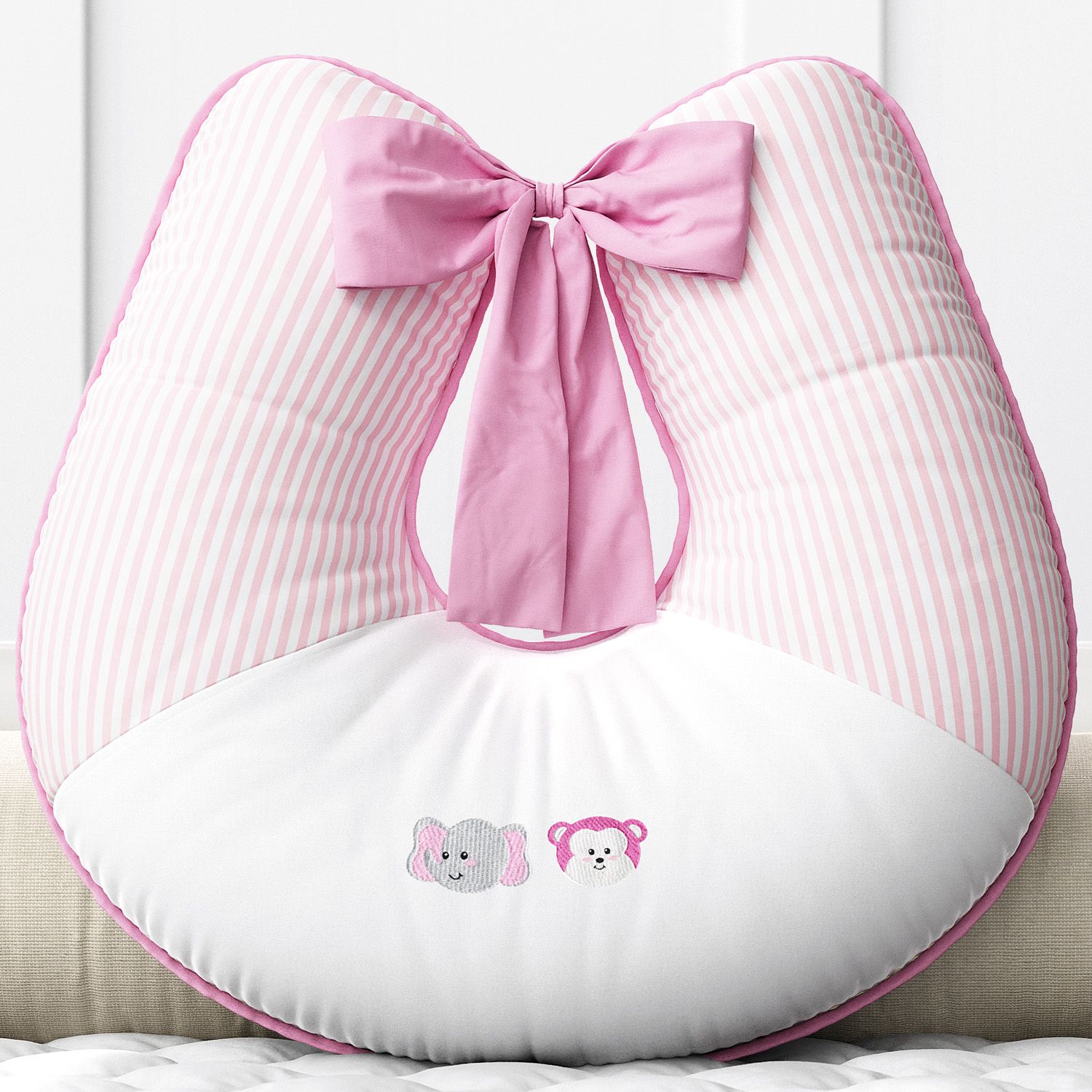 Almofada Amamentação Elefante e Macaco Amiguinhos Safári