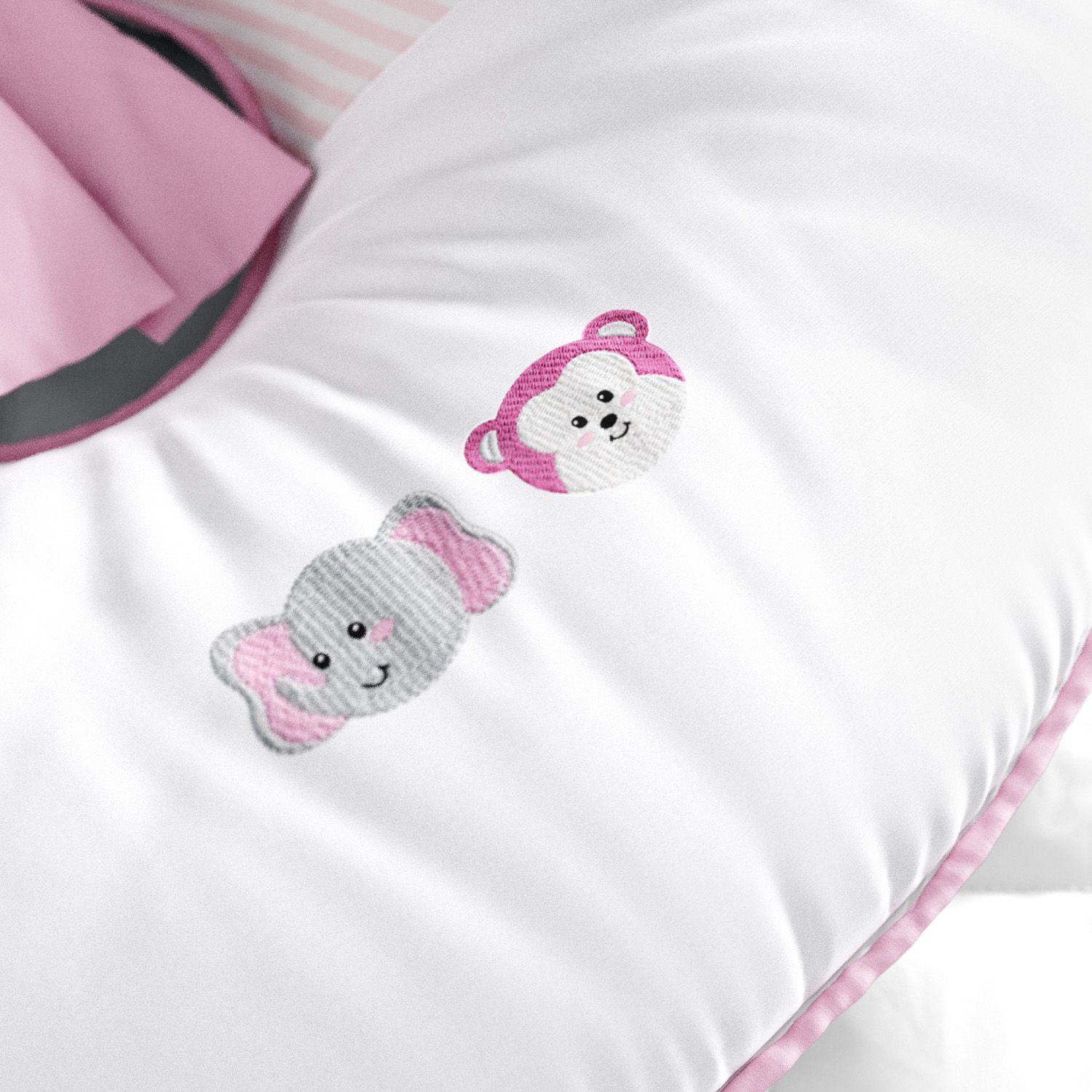 Almofada Amamentação Elefante e Macaco Amiguinhos Safári