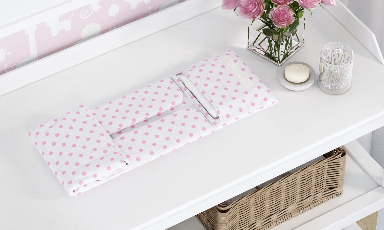 Trocador de Fraldas Portátil com Bolsos Amiguinhos Safári 85x40cm