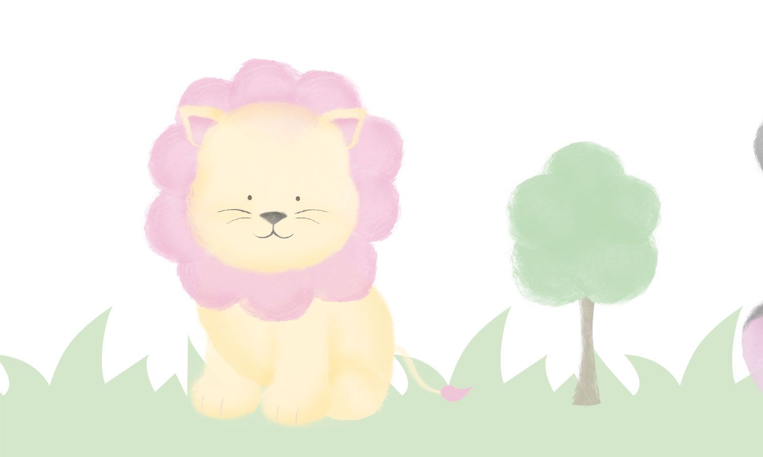 Faixa Adesiva de Parede Amiguinhos Safári