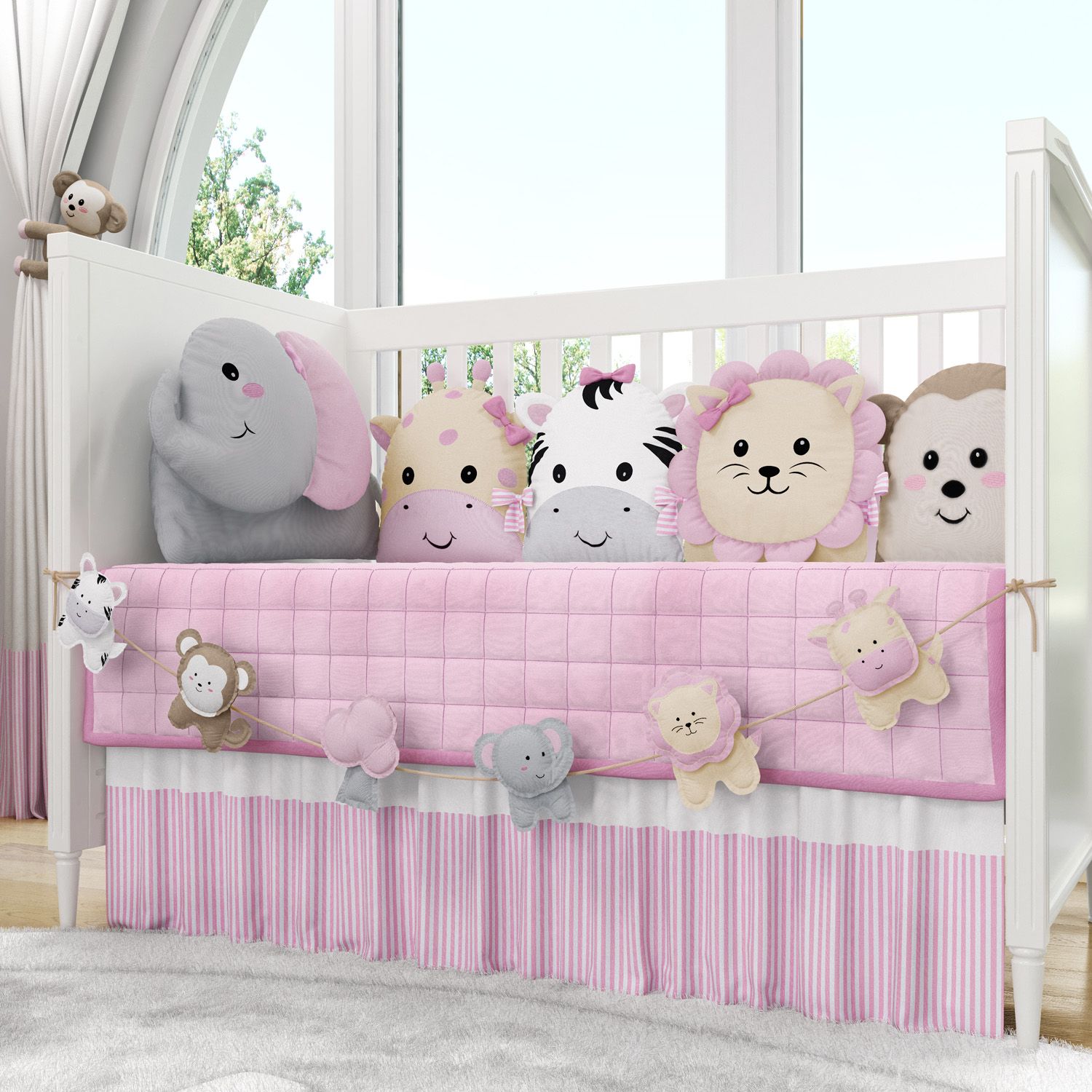 Varal de Berço Bichinhos Amiguinhos Safári 1,30m