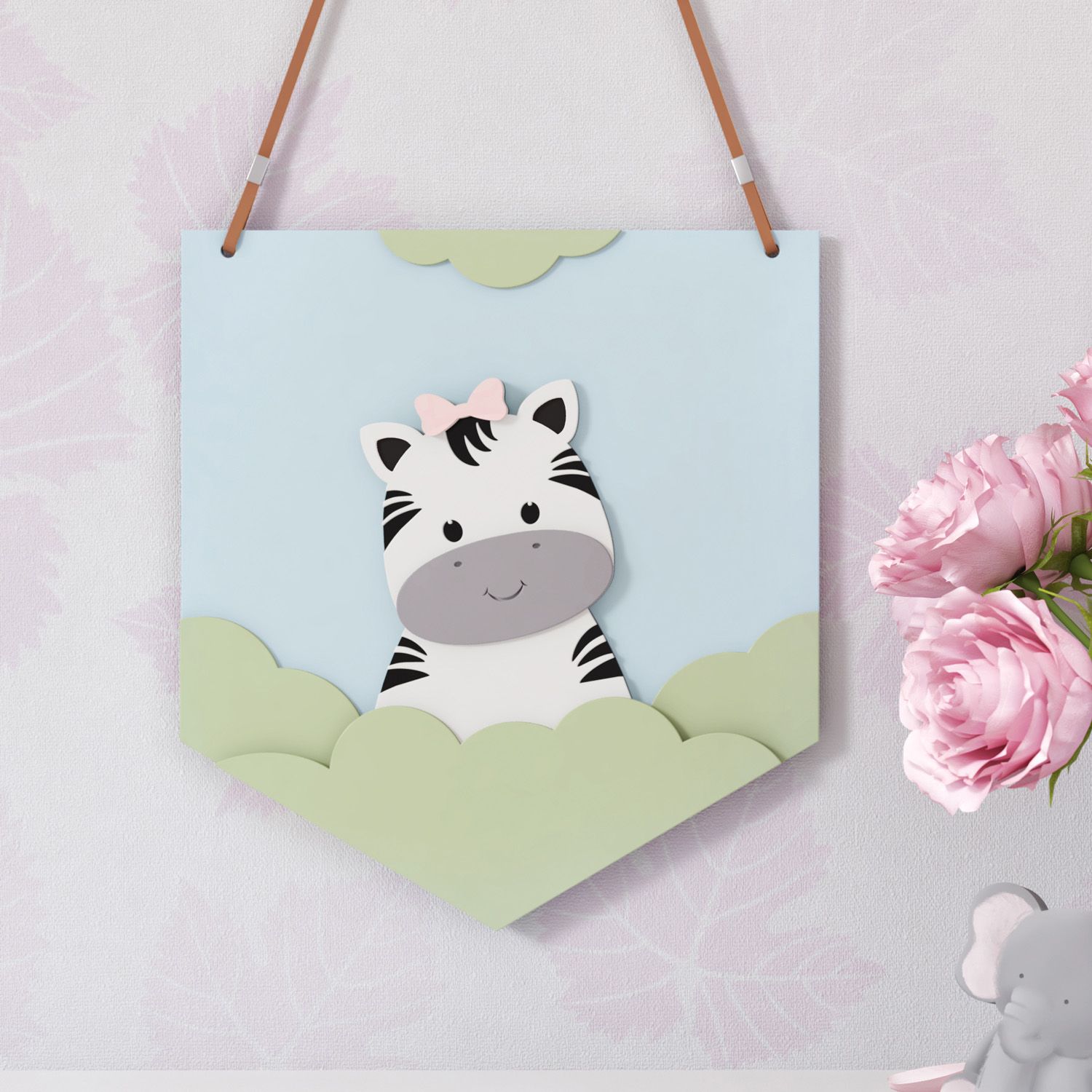 Flâmula MDF Amiguinha Zebra