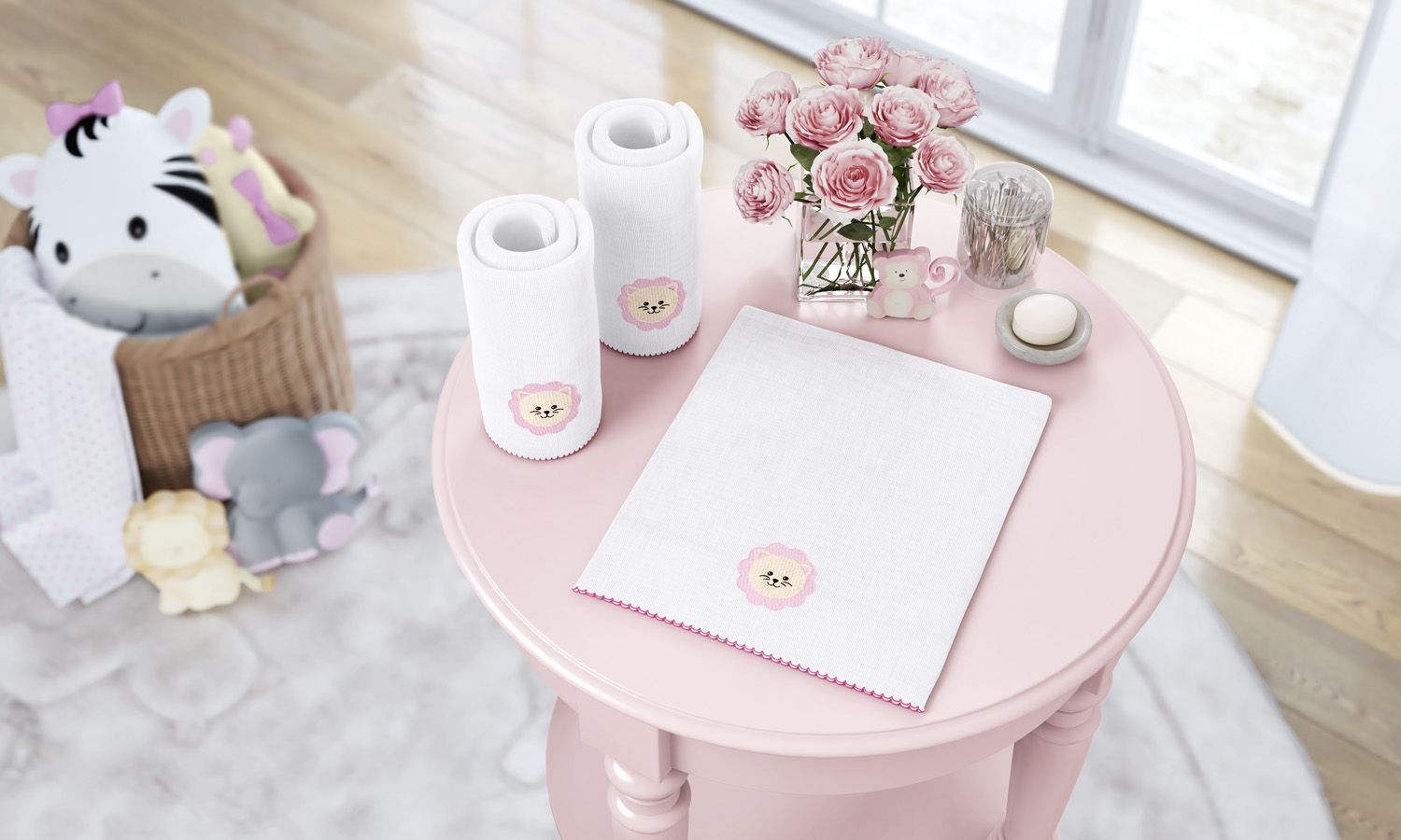 Jogo de Fraldas de Ombro Amiguinho Leão