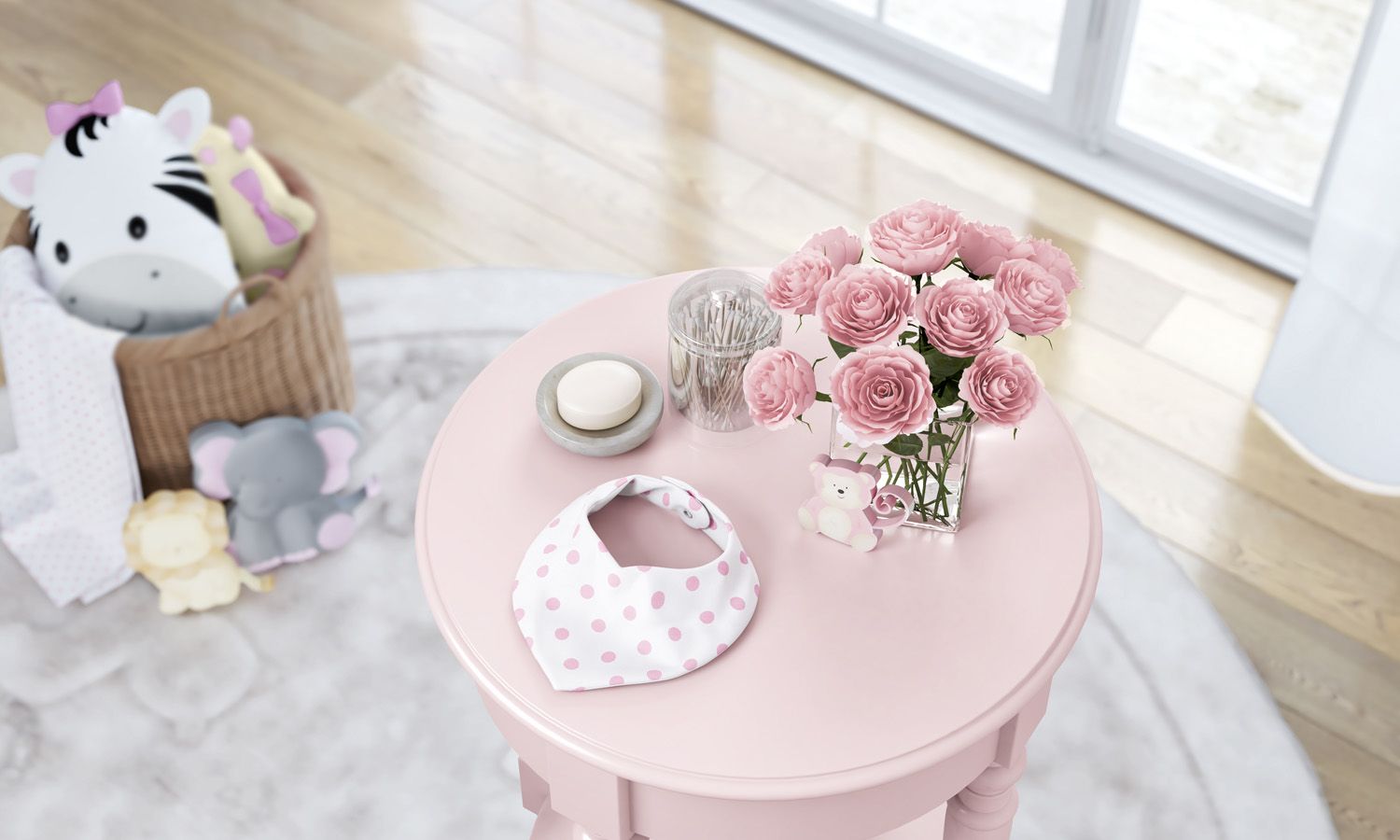 Babador Bandana Verde Poá