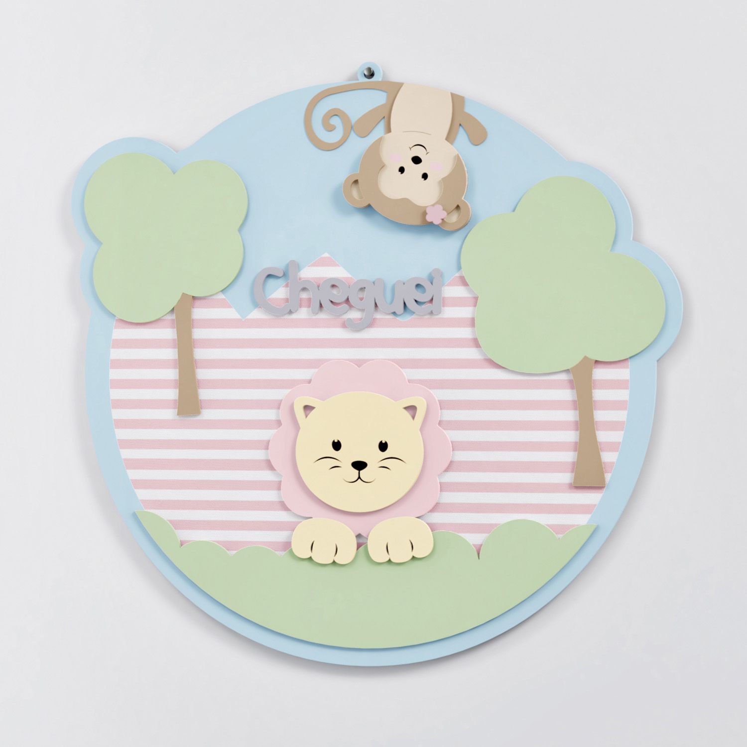 Porta Maternidade Cheguei Amiguinhos Safári